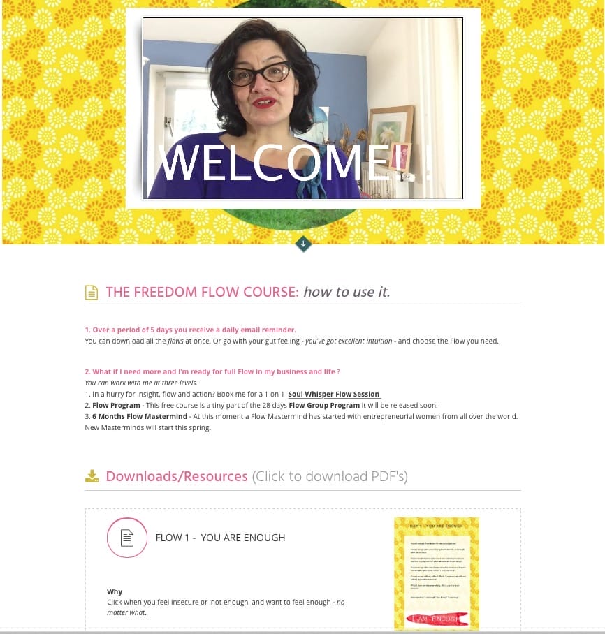 Welcome free your flow Esther de Charon de Saint Germain