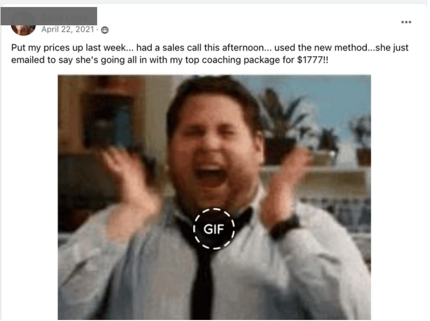Testimonial selling brave leap mastermind
