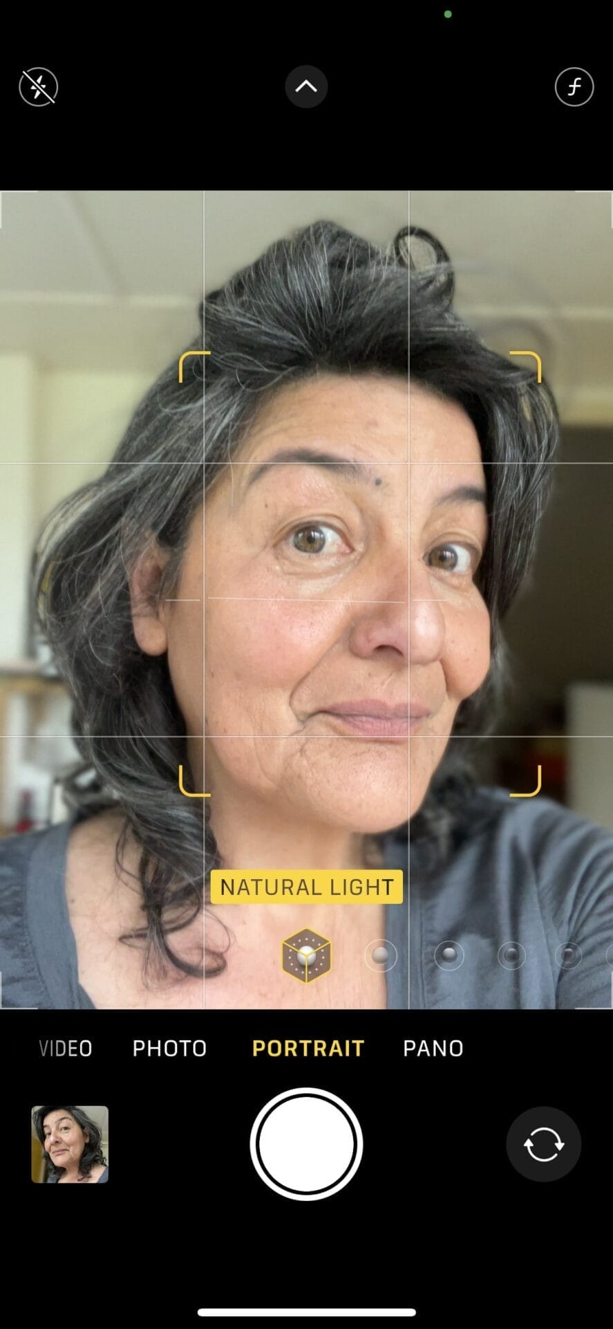 the no makeup after 40 selfie heights