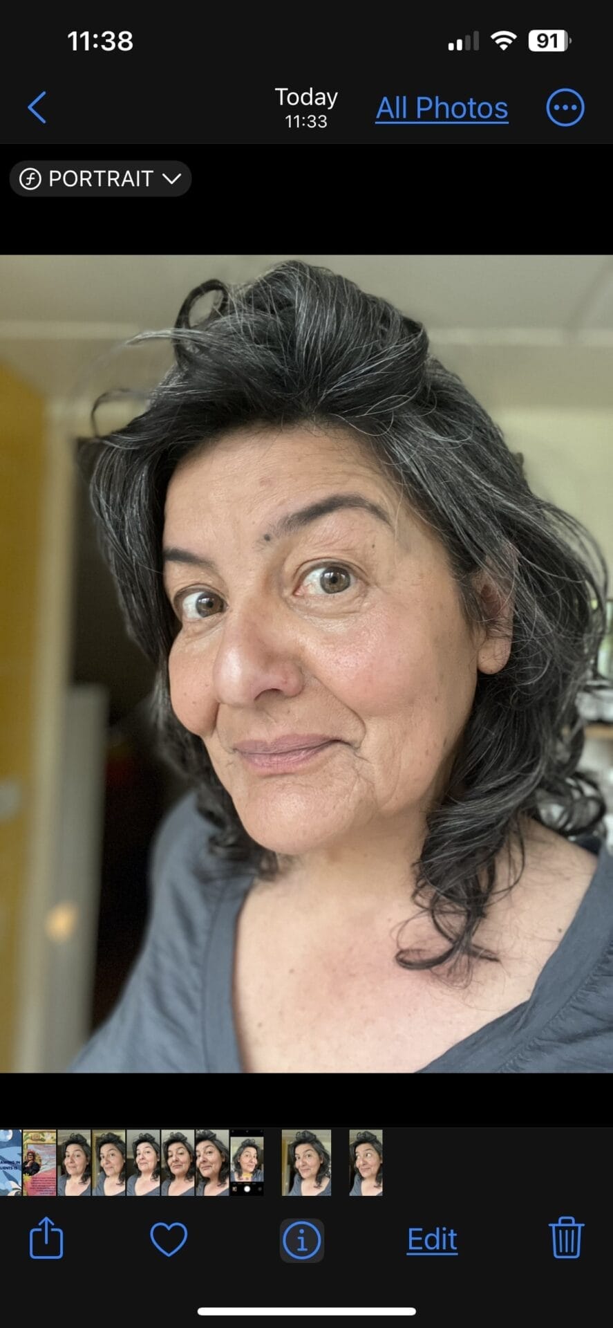 the no makeup after 40 selfie warmth.choose