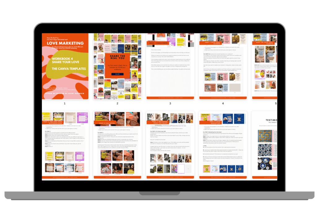 Share your love marketing canva templates
